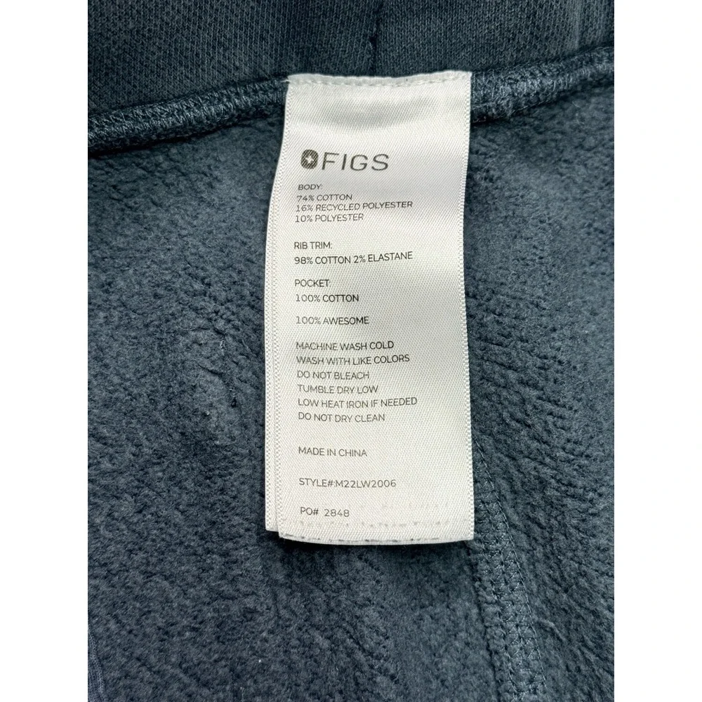 Figs Mens Fleece Lined Jogger Sweatpants Blue Gray M22LW2006 Size Large